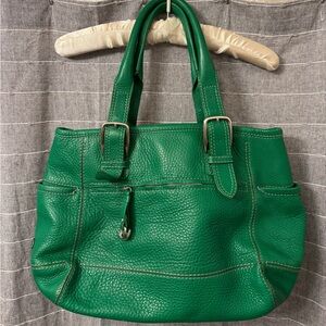 Cole Haan Vibrant Green Leather Shoulder Bag
